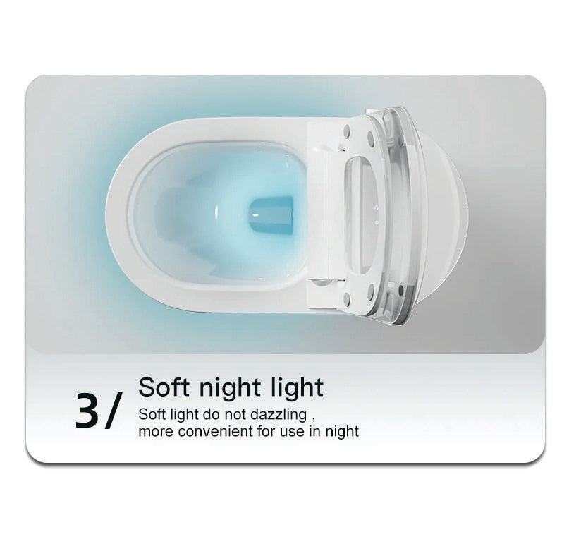 Sanitario inteligente Aura S1 con bidé, asiento calefaccionado y secado automático en baño moderno
